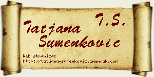 Tatjana Šumenković vizit kartica